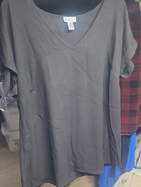 Motherhood Maternity Black V-Neck Short Sleeve Tunic